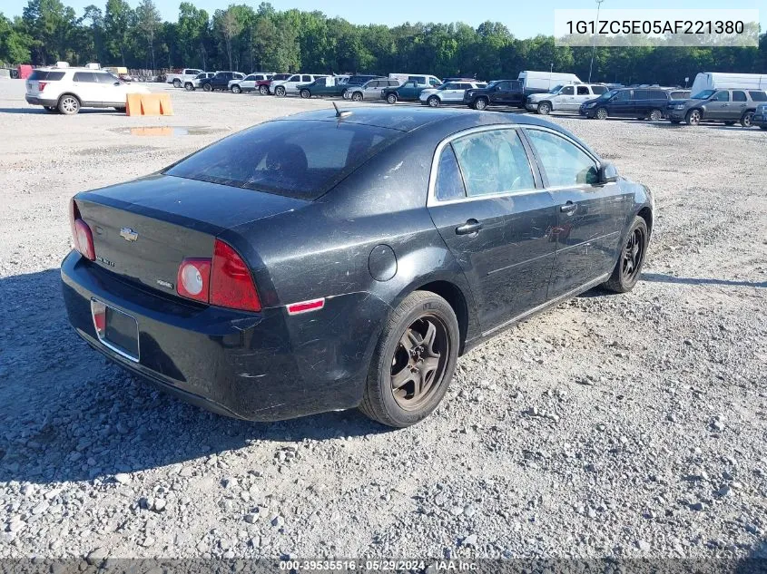 1G1ZC5E05AF221380 2010 Chevrolet Malibu Lt