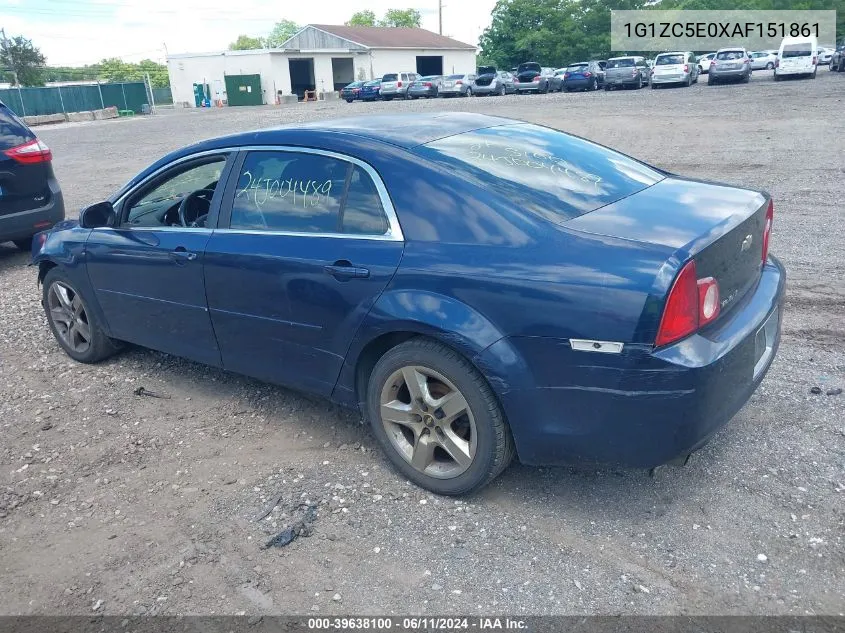 1G1ZC5E0XAF151861 2010 Chevrolet Malibu Lt