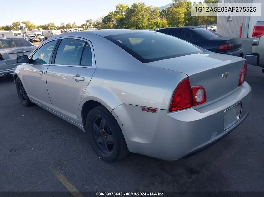 1G1ZA5E03AF275525 2010 Chevrolet Malibu Ls