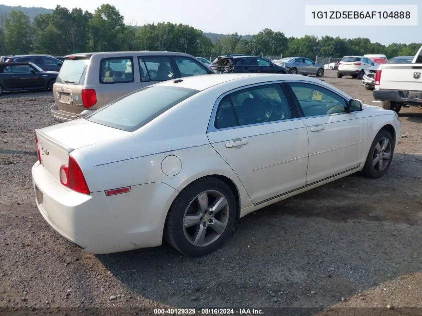 1G1ZD5EB6AF104888 2010 Chevrolet Malibu Lt