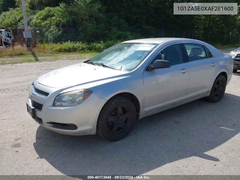 2010 Chevrolet Malibu Ls VIN: 1G1ZA5E0XAF281600 Lot: 40173848