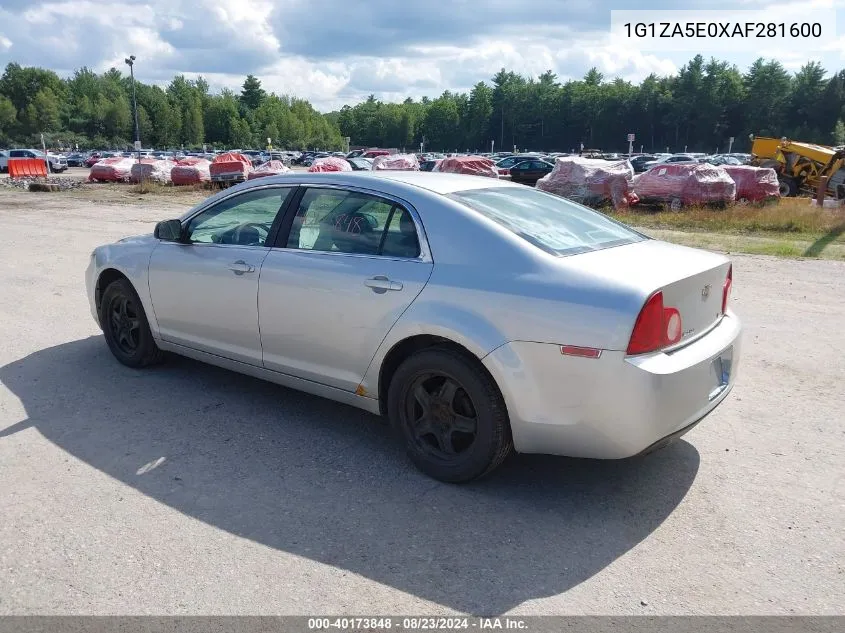 2010 Chevrolet Malibu Ls VIN: 1G1ZA5E0XAF281600 Lot: 40173848