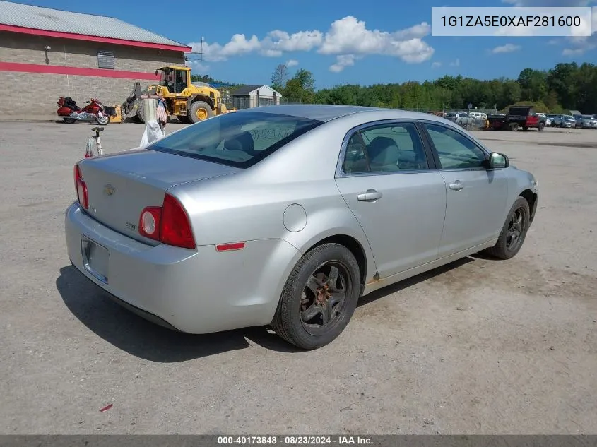 2010 Chevrolet Malibu Ls VIN: 1G1ZA5E0XAF281600 Lot: 40173848