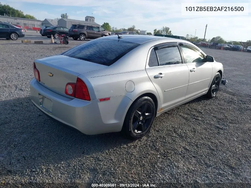 1G1ZB5EB2AF216500 2010 Chevrolet Malibu Ls