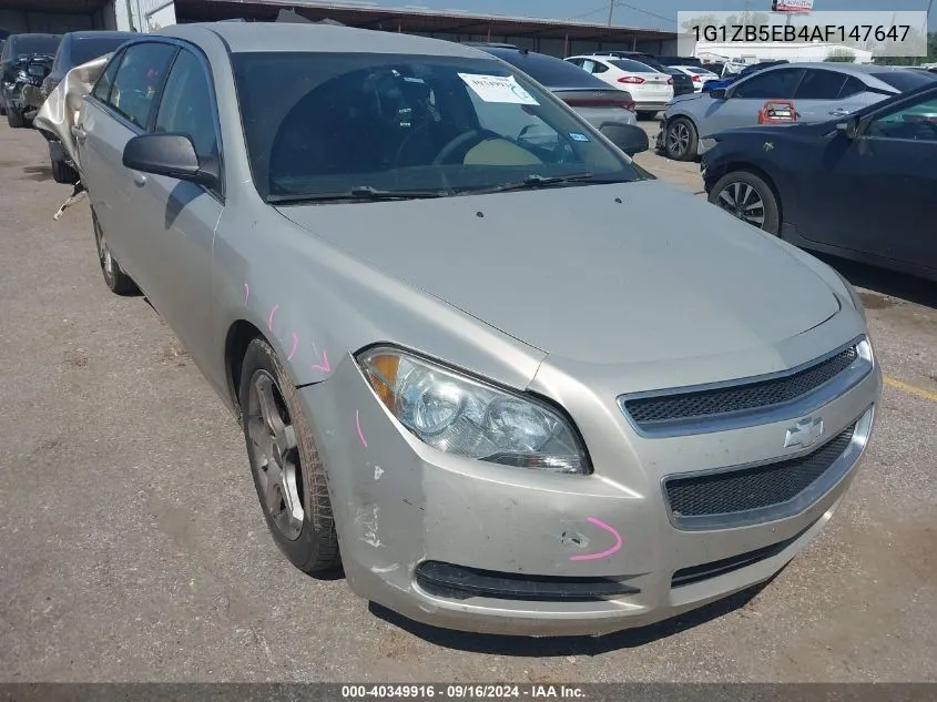 2010 Chevrolet Malibu Ls VIN: 1G1ZB5EB4AF147647 Lot: 40349916