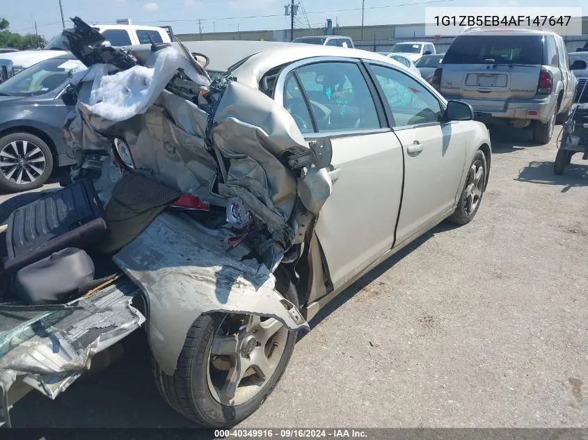 2010 Chevrolet Malibu Ls VIN: 1G1ZB5EB4AF147647 Lot: 40349916