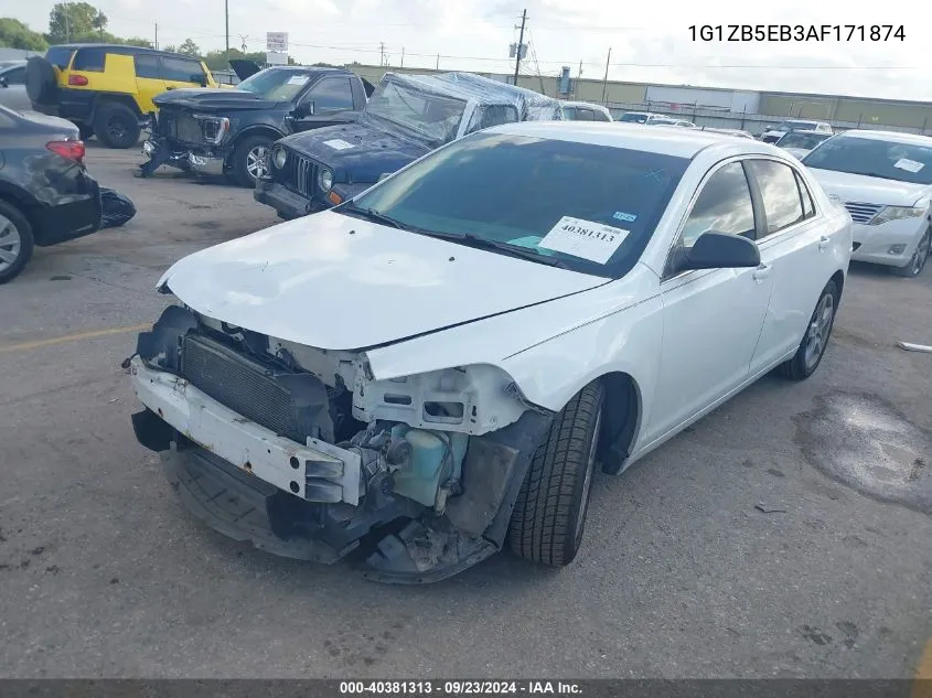 2010 Chevrolet Malibu Ls VIN: 1G1ZB5EB3AF171874 Lot: 40381313