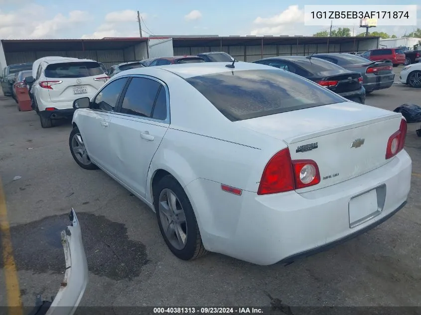 2010 Chevrolet Malibu Ls VIN: 1G1ZB5EB3AF171874 Lot: 40381313