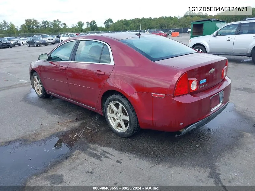 2010 Chevrolet Malibu Lt VIN: 1G1ZD5EB4AF124671 Lot: 40409655