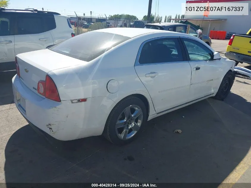 2010 Chevrolet Malibu Lt VIN: 1G1ZC5E07AF167337 Lot: 40428314