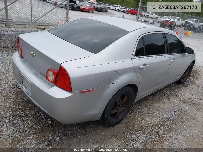 2010 Chevrolet Malibu Ls VIN: 1G1ZA5E08AF287170 Lot: 40474847