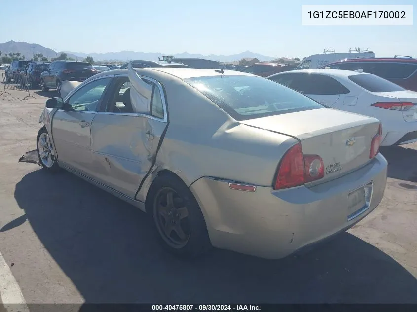 2010 Chevrolet Malibu Lt VIN: 1G1ZC5EB0AF170002 Lot: 40475807