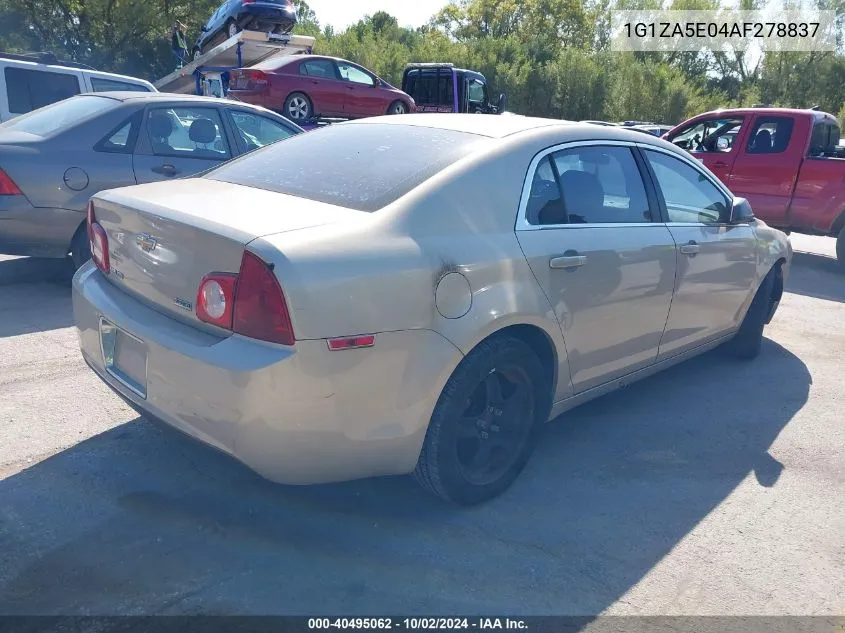 2010 Chevrolet Malibu Ls VIN: 1G1ZA5E04AF278837 Lot: 40495062