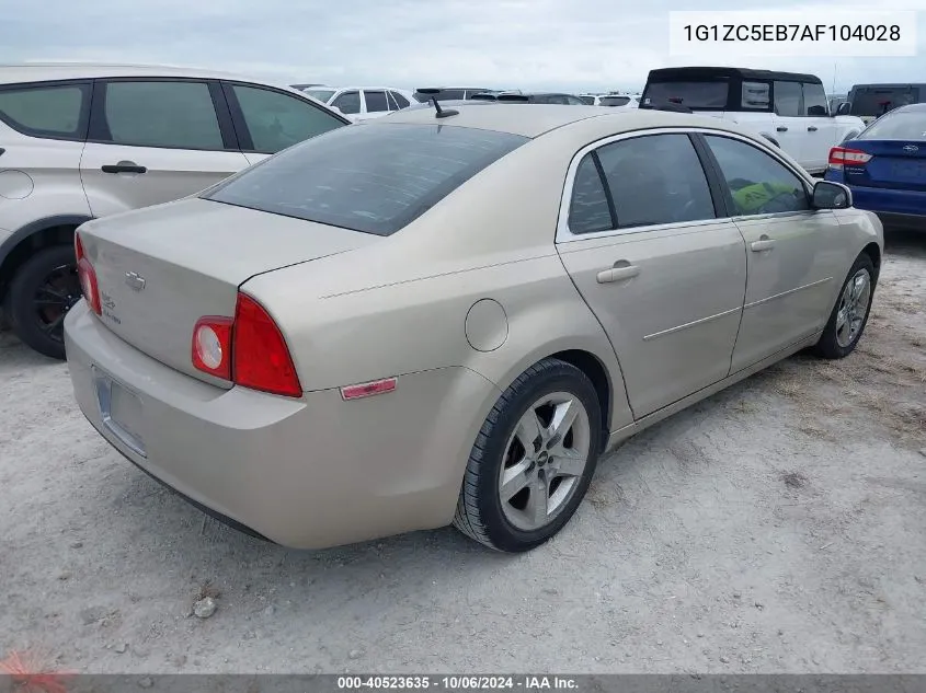 2010 Chevrolet Malibu Lt VIN: 1G1ZC5EB7AF104028 Lot: 40523635