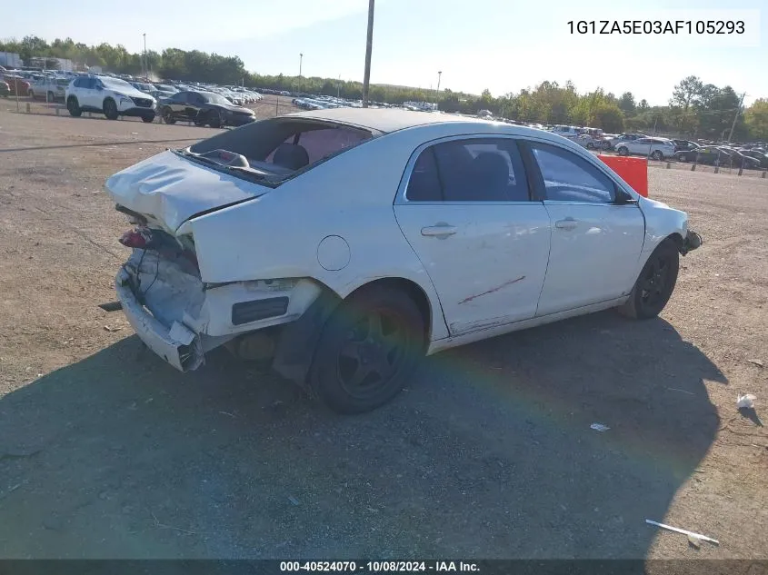 2010 Chevrolet Malibu Ls VIN: 1G1ZA5E03AF105293 Lot: 40524070