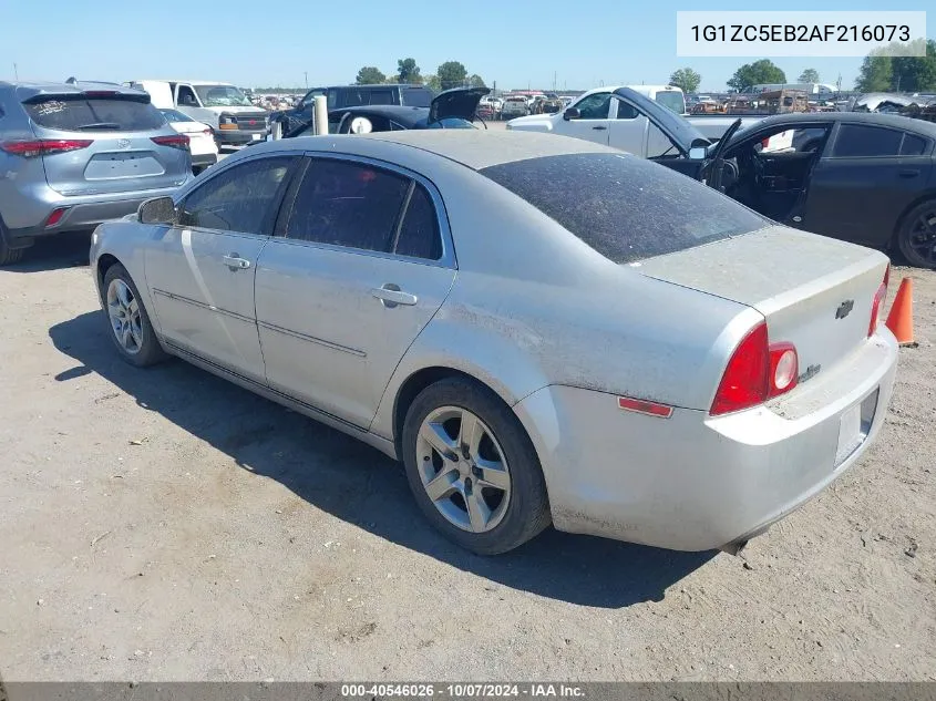 2010 Chevrolet Malibu Lt VIN: 1G1ZC5EB2AF216073 Lot: 40546026