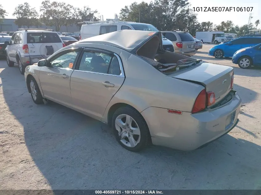 2010 Chevrolet Malibu Ls VIN: 1G1ZA5E07AF106107 Lot: 40559721