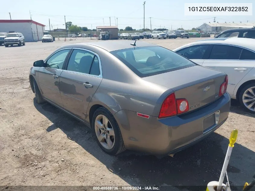 2010 Chevrolet Malibu Lt VIN: 1G1ZC5E0XAF322852 Lot: 40559736