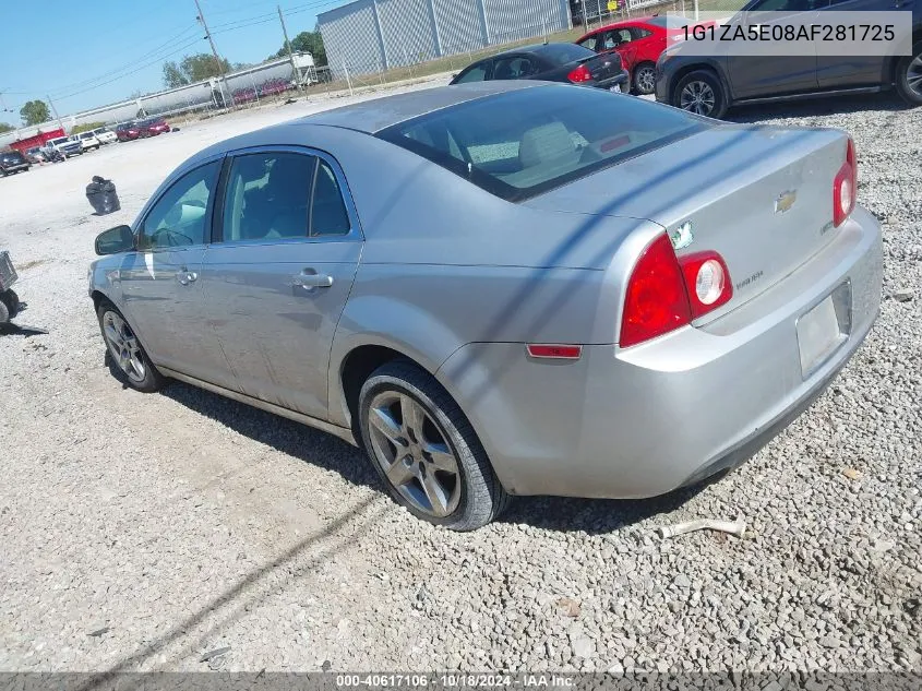 1G1ZA5E08AF281725 2010 Chevrolet Malibu Ls