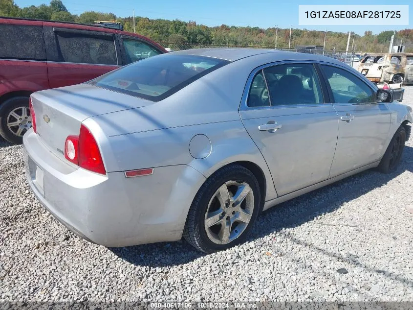 1G1ZA5E08AF281725 2010 Chevrolet Malibu Ls