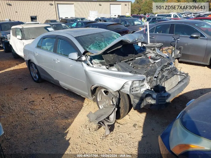 2010 Chevrolet Malibu 2Lt VIN: 1G1ZD5E7XAF309643 Lot: 40631764