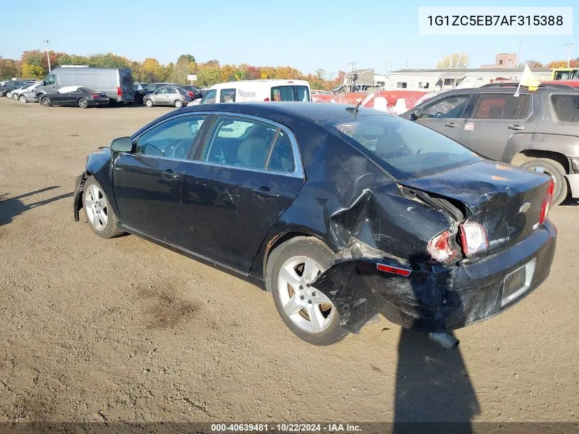 2010 Chevrolet Malibu Lt VIN: 1G1ZC5EB7AF315388 Lot: 40639481