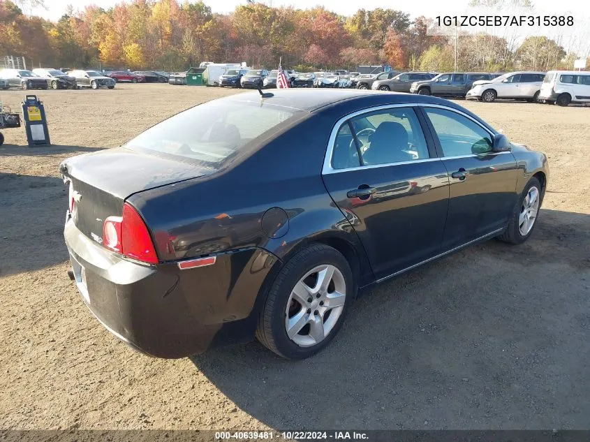 2010 Chevrolet Malibu Lt VIN: 1G1ZC5EB7AF315388 Lot: 40639481