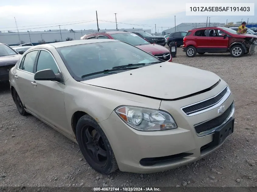 2010 Chevrolet Malibu Ls VIN: 1G1ZA5EB5AF191403 Lot: 40672744