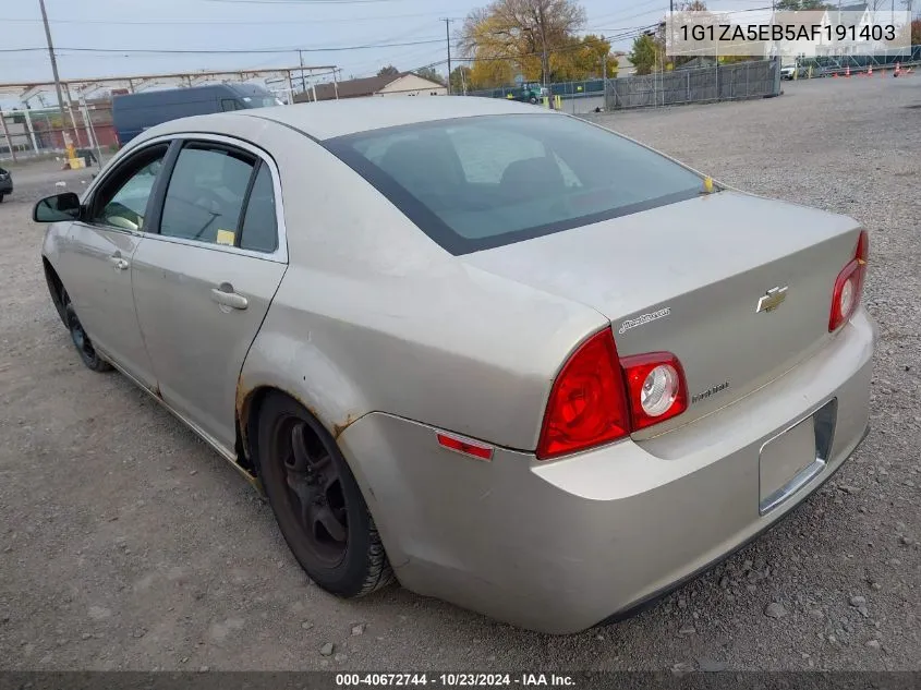 2010 Chevrolet Malibu Ls VIN: 1G1ZA5EB5AF191403 Lot: 40672744