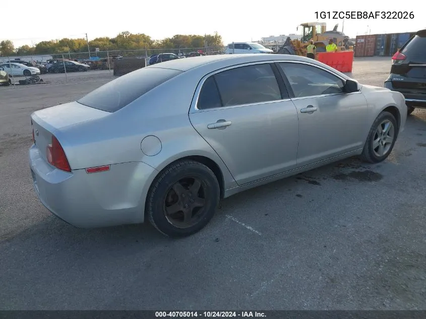 2010 Chevrolet Malibu Lt VIN: 1G1ZC5EB8AF322026 Lot: 40705014