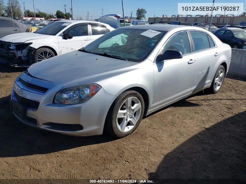 2010 Chevrolet Malibu Ls VIN: 1G1ZA5EB2AF190287 Lot: 40763493