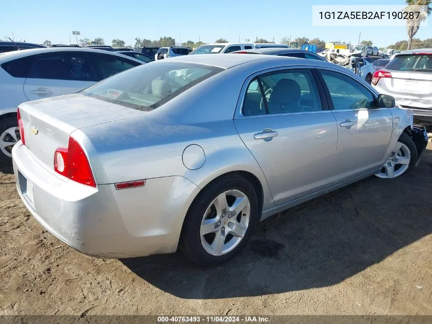 2010 Chevrolet Malibu Ls VIN: 1G1ZA5EB2AF190287 Lot: 40763493