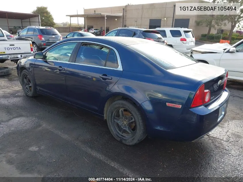 2010 Chevrolet Malibu Ls VIN: 1G1ZA5EB0AF105494 Lot: 40774404