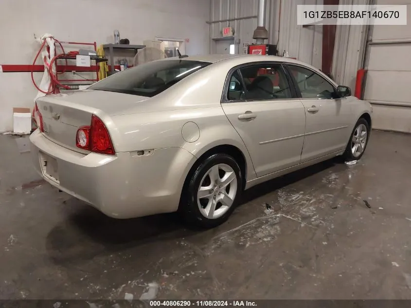 2010 Chevrolet Malibu Ls VIN: 1G1ZB5EB8AF140670 Lot: 40806290