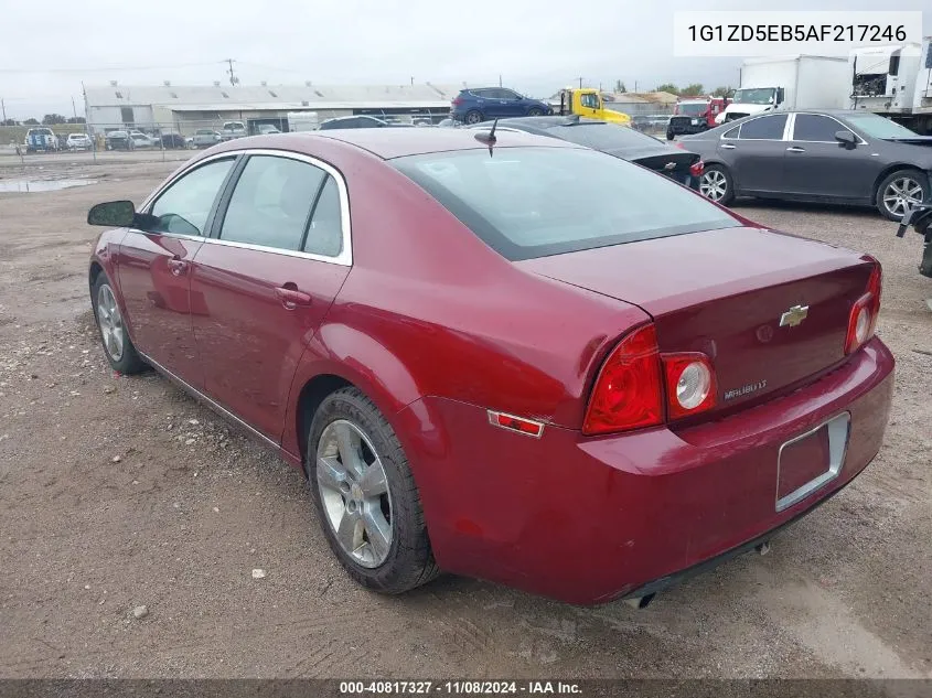 2010 Chevrolet Malibu Lt VIN: 1G1ZD5EB5AF217246 Lot: 40817327