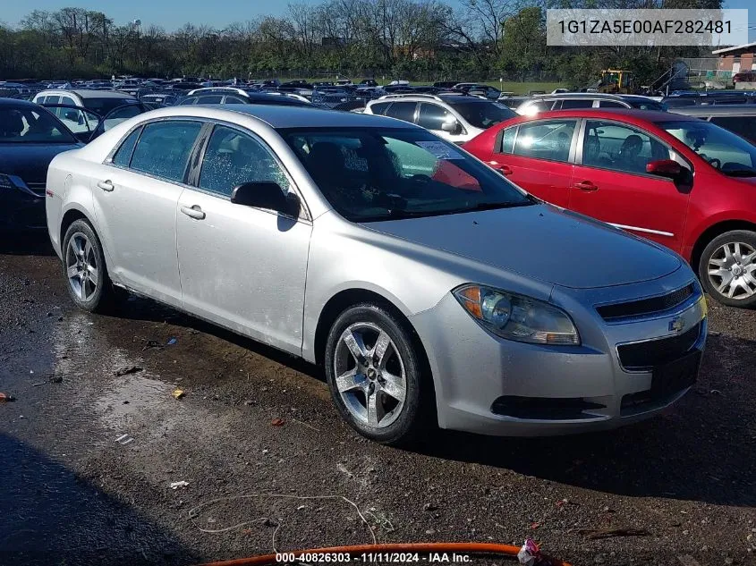 2010 Chevrolet Malibu Ls VIN: 1G1ZA5E00AF282481 Lot: 40826303