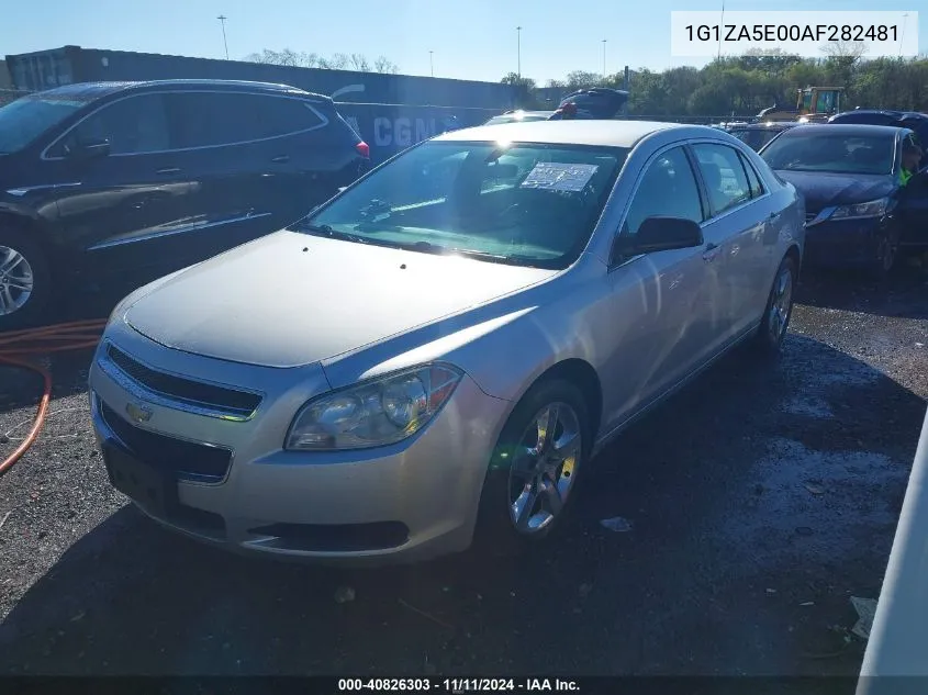 2010 Chevrolet Malibu Ls VIN: 1G1ZA5E00AF282481 Lot: 40826303