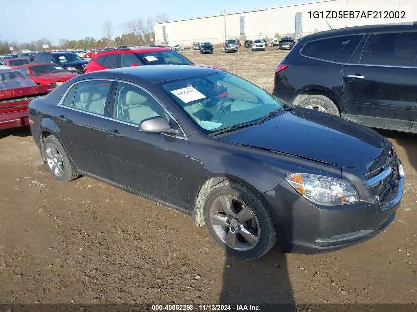 2010 Chevrolet Malibu Lt VIN: 1G1ZD5EB7AF212002 Lot: 40852293