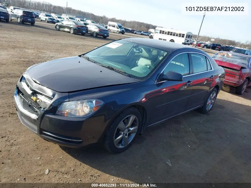 2010 Chevrolet Malibu Lt VIN: 1G1ZD5EB7AF212002 Lot: 40852293