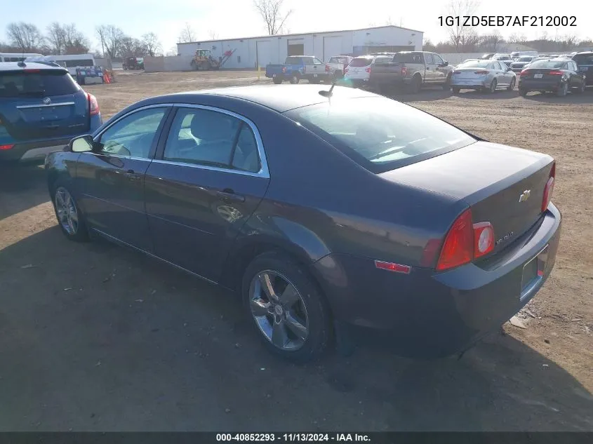 2010 Chevrolet Malibu Lt VIN: 1G1ZD5EB7AF212002 Lot: 40852293