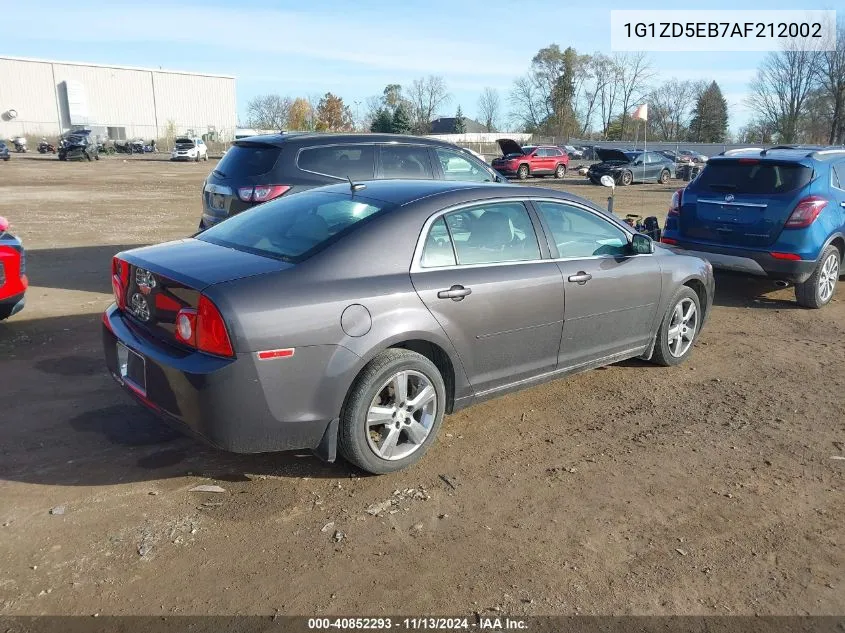 2010 Chevrolet Malibu Lt VIN: 1G1ZD5EB7AF212002 Lot: 40852293