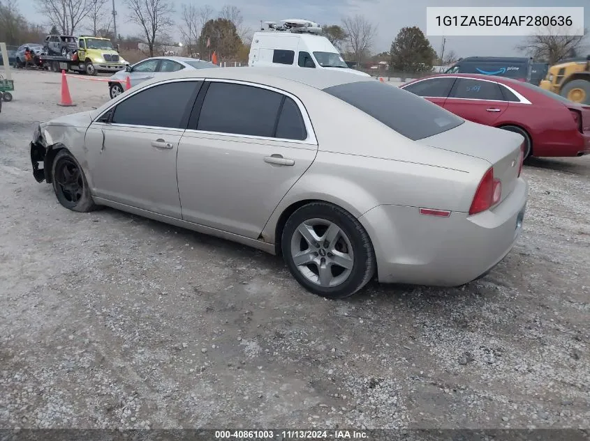 2010 Chevrolet Malibu Ls VIN: 1G1ZA5E04AF280636 Lot: 40861003