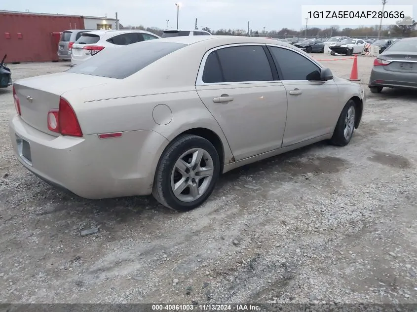 2010 Chevrolet Malibu Ls VIN: 1G1ZA5E04AF280636 Lot: 40861003