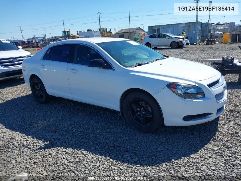 1G1ZA5E19BF136414 2011 Chevrolet Malibu Ls