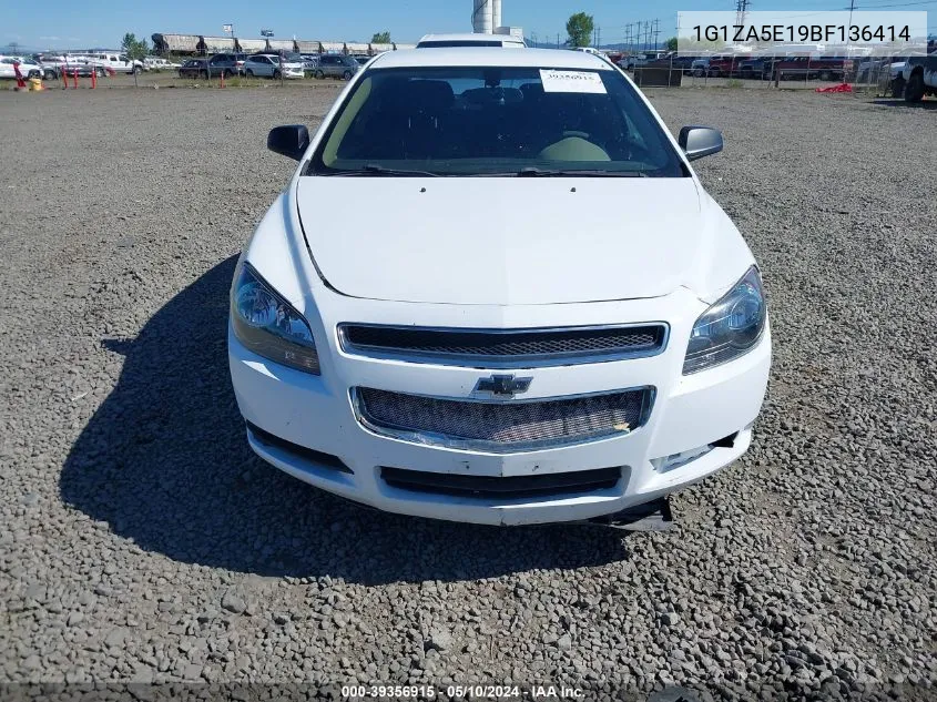 1G1ZA5E19BF136414 2011 Chevrolet Malibu Ls