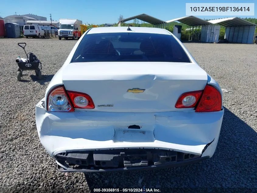 1G1ZA5E19BF136414 2011 Chevrolet Malibu Ls