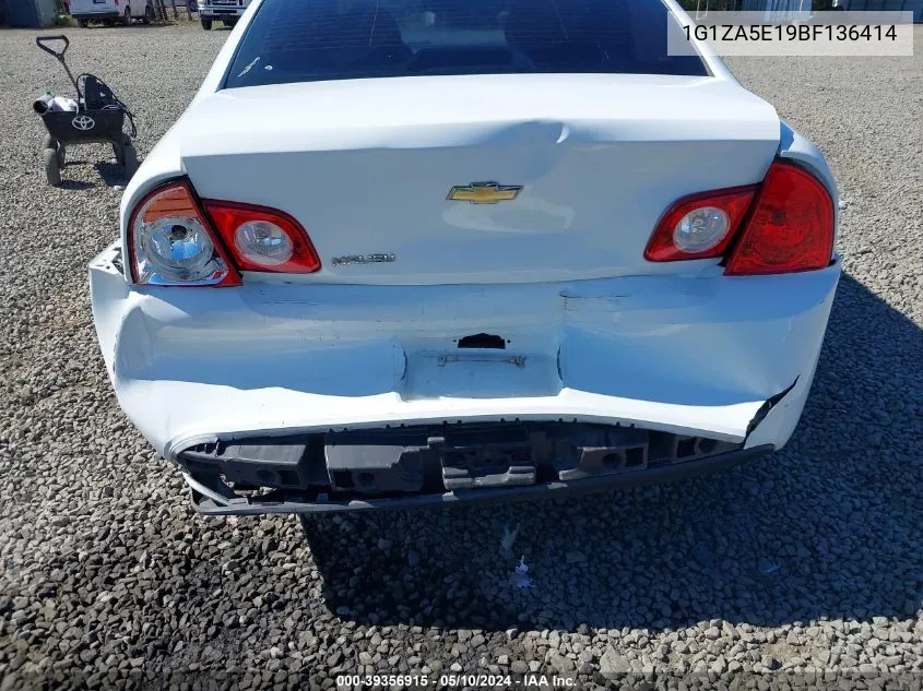 1G1ZA5E19BF136414 2011 Chevrolet Malibu Ls