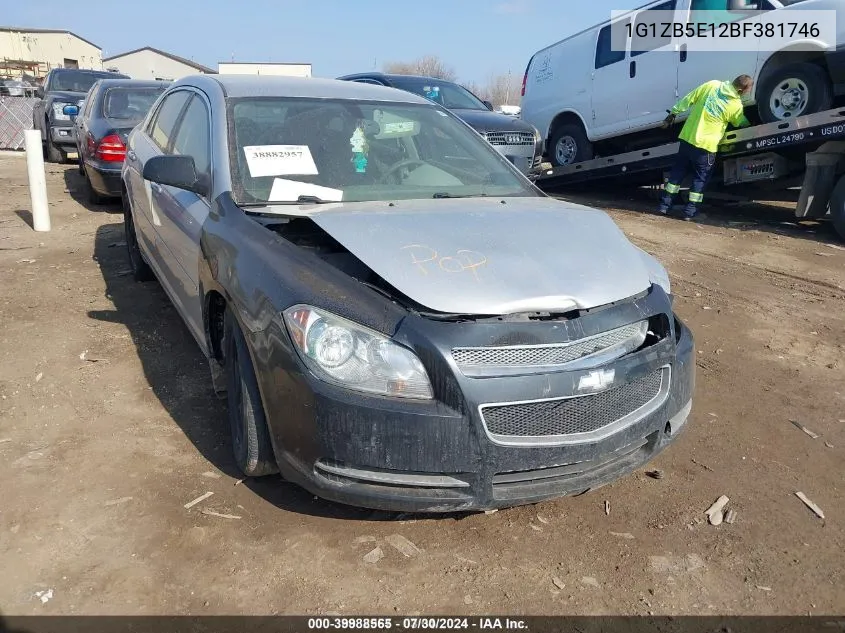 2011 Chevrolet Malibu Ls VIN: 1G1ZB5E12BF381746 Lot: 39988565