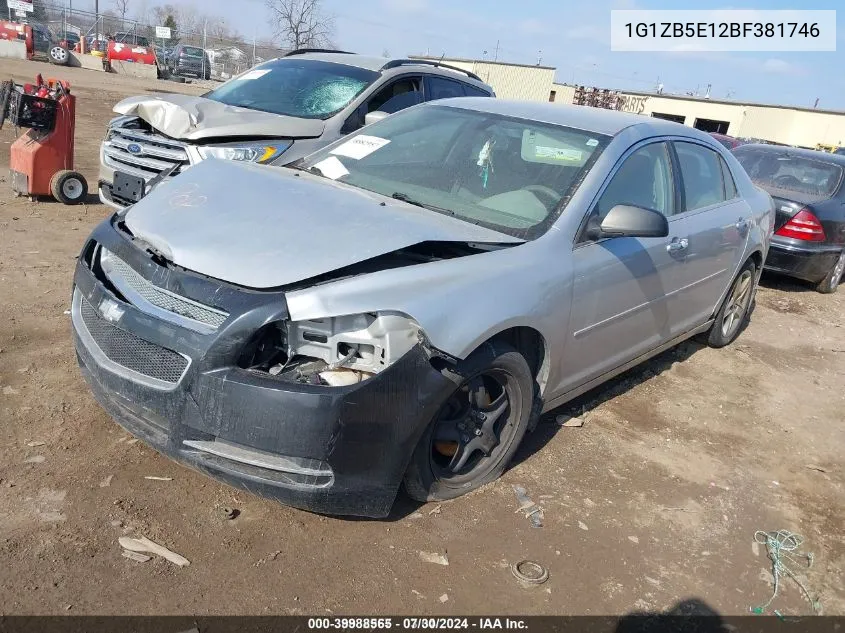 1G1ZB5E12BF381746 2011 Chevrolet Malibu Ls