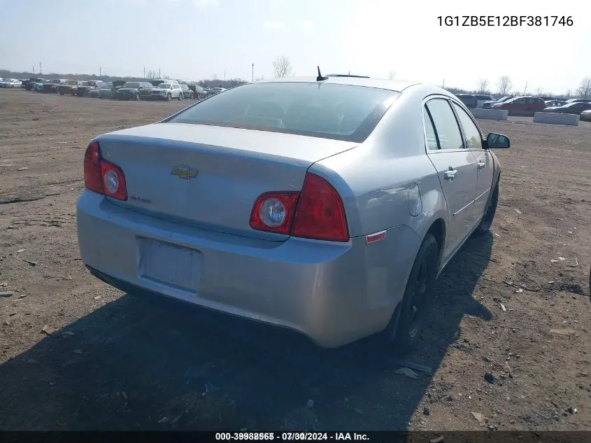 2011 Chevrolet Malibu Ls VIN: 1G1ZB5E12BF381746 Lot: 39988565